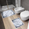 e-floor 2X Badematte | 50x40cm + 50x80cm | Marmor, Rahmen | Anti-Rutsch | Badteppich | Badvorleger | Duschvorleger | Duschmatte | Rutschhemmend | Ultraweich | Saugfähig