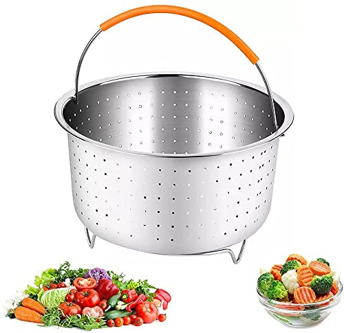 Pyuyan Cesta Vapor Acero Inoxidable, Accesorios Vapor Acero Inoxidable, Cesta Vaporera Verduras Vapor, Cesta Vaporera Verduras Vapor Olla para Cocinas, Restaurantes, Vaporera de Verduras 5L
