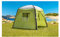 Berger Seitenteile Set Avio Air 4 Stück 2,5x2,5 m grün│ 250x250 m Seitenteile mit Sichtfenster und Tür für Partyzelt Pavillon zum Camping │ mit Klett- und Reißverschluss, als Windschutz, Sichtschutz
