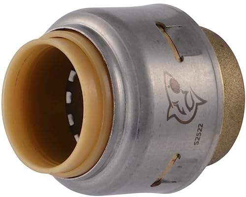 SharkBite Max 1/2 Zoll Push Cap, Push to Connect Messing Sanitärarmatur, PEX Rohr, Kupfer, CPVC, PE-RT, HDPE, UR514A