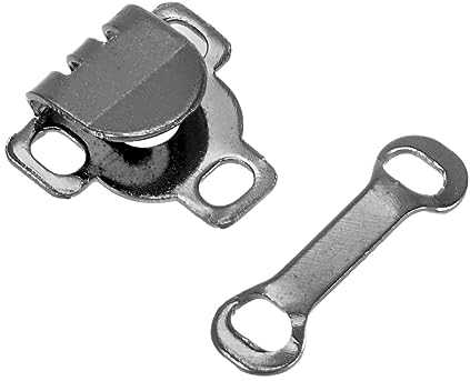 sourcing map Hosenverschluss Haken 10 Paare Haken und Ösen Verschluss Set Ösenverschlüsse zum Nähen Kupfer Nähhaken für Hosenhaken Rockhaken Jacken Kleidung DIY BH Hose Rock Basteln, Grau