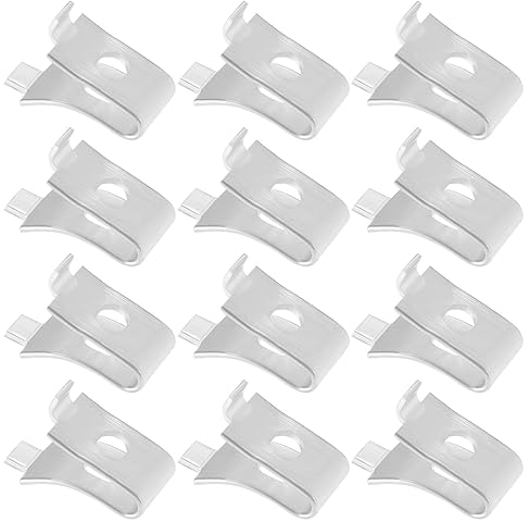 40 Stück Regalhalterung Clips aus Aluminiumlegierung, Verstellbare Pilaster Regalstützen Clips Gefrierschrank Clip für Display-/Weinschrank-Regale, Komponenten, Silber