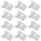 40 Stück Regalhalterung Clips aus Aluminiumlegierung, Verstellbare Pilaster Regalstützen Clips Gefrierschrank Clip für Display-/Weinschrank-Regale, Komponenten, Silber