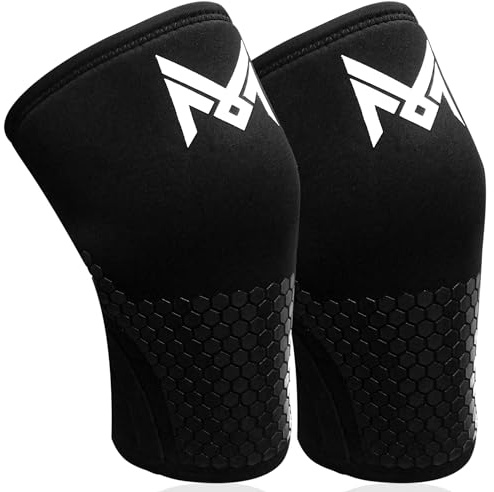 MERCURYAL 2er-Pack Crossfit-Knieschoner für Training, Gym-Knieschützer, Powerlifting Knieschützer, Neopren, 5 mm, Knieschoner fürs Fitnessstudio für Männer und Frauen (XL)