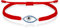 J.Endéar Handmade Bracelet Evil Eye for Women Girls, Sterling Silver 925 Cubic Zircon Nazar Bracelet, Braided Rope Bracelet for Ladies Adjustable, Good Luck Protection Amulet Gift, Red