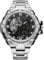 rorios Herren Elektronische Dual Display Uhr 5ATM wasserdichte Armbanduhr Digital Analog Quarz Uhren Multifunktional Militär Herrenuhren Edelstahl Armband Schwarz Silber A
