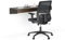 MOBILI FIVER, Evolution Wandschreibtisch 120 x 40 mit kabellosem Ladegerät, Nussbaum Dunkel, Made In Italy