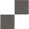 2 Pack 1 Gang Single TV Coaxial Aerial Socket SCREWLESS Black Nickel Wall Plate - Decorative Television Coax Face Plate