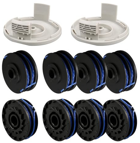 YWNYT Bobine de fil RAC123 pour débroussailleuse Ryobi - 1,6 mm x 8,3 m - Bobine de rechange pour débroussailleuse Ryobi RLT4027, RLT4125, RLT5027, RLT6030, RLT5127, RLT6130 (8+2)