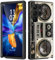 BFUKVOU Schutzhülle für Galaxy S24 Ultra mit eingebautem Ständer, stoßfest, staubdicht, sturzsicher, 3-lagige Schutzhülle in Militärqualität, 17,3 cm (6,8 Zoll) 2024, Vintage 80er Jahre Boombox