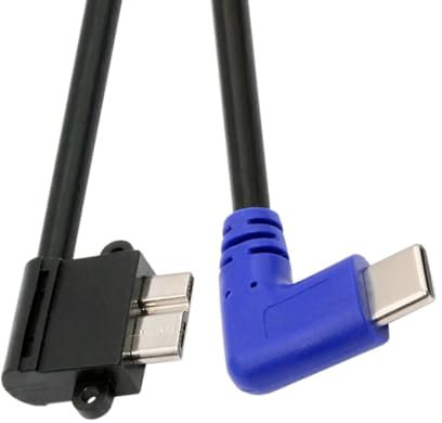 chenyang Cavo dati da host USB C a micro USB 3.0 90 gradi ad angolo retto 0,3 m