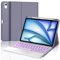 Tastatur für iPad Air 11 2025 M3/2024 M2 con Touchpad, Schutzhülle mit Stifthalter, Hülle mit Bluetooth Magnetisch QWERTZ Beleuchtung Tastatur für iPad Air 7./6. Generation 11 Zoll M3/M2, Lila