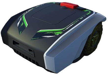 Kindevieft Automatic Robot Lawn Mower, Robotic Lawn Mower, Mowing Robot with Automatic Charging, Scanned U-Shape Path Work Efficiently, APP Control, Auto Mapping, Waterproof,Black