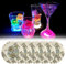 Dessous de Verre LED,Dessous de Verre Lumineux,Dessous de Verre à LED,LED sous-Verres Autocollants Lumineux,3 Modes D'éclairage,sous-Verres LED pour Mariage Bar Noël,6 Pièces