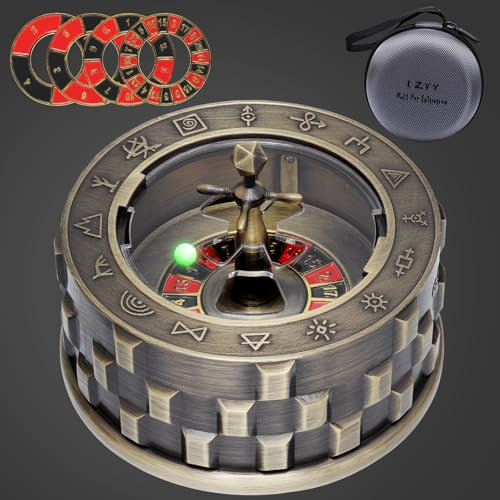 CZYY Roulette Würfel, 7 in 1 Metall Spinner Würfel Set, Einzigartige Drehwürfel Schreibtisch Fidget Gadget Coole DND Rollenspiel Würfel Geschenk & Zubehör für DND Tabletop RPG Brettspiel (Bronze)
