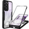 Yutwo Funda para OPPO Reno12 Pro Carcasa para Antigolpes 360 Grados Protección con Protector de Pantalla Integrado Robusto Doble Cara Ultrafina Transparente Bumper Carcasa para OPPO Reno12 Pro, Negro