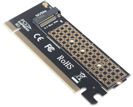 HALJIA M.2 NVME SSD to PCIE X16 Adapter Card PCIE 3.0 M Key Interface Card Full Speed for 2230 2242 2260 2280