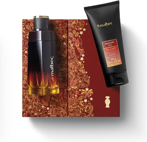 O Boticário Malbec X Coffret Geschenkset Parfüm und Hautpflege mit 2 Produkten in Schachtel für Männer, Malbec X Eau de Parfum EDT 100 ml und 2-in-1 Duschgel, 250 g