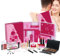 Beauty Makeup Adventskalender 2024, 24-Tage Make-up Set Adventskalender für Frauen, Kosmetik-Set-Adventskalender, Pink Beauty Makeup Adventskalender, Schönheits Christmas Vacation Countdown-Kalender