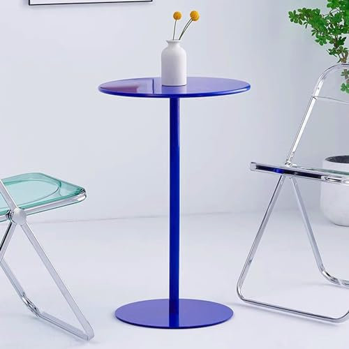 Moderner Bartisch mit Sockel, freistehend, Cocktail, Frühstück, Schreibtisch für Wohnzimmer, Esszimmer, Küche, runder Bistro-Tresen (70 x 70 x 72 cm)
