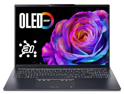 Acer Swift Go 16 OLED (SFG16-73-92GG) Ultrabook/Laptop, 16 WUXGA+ OLED 120Hz Display, Intel Core Ultra 9 285H, 32 GB RAM, 1 TB SSD, Intel Arc 140T GPU, Windows 11, QWERTZ Tastatur, grau