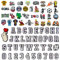 JSTHHTT 72 Piezas de Accesorios para Zapatos de FúTbol, Decoración de Zapatos Charms, Shoe Charms, Adornos de Zapatos, para Zapatos para Regalos de NiñOs Dibujos Animados