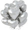 Herz Folienballon Weiß Creme, 10 Stück 18 Zoll Beige Herz Folien Luftballons Heliumfolie Herzförmige Ballons für Geburtstag Babyparty Hochzeit Verlobung Valentinstag Dekorationen (silber)