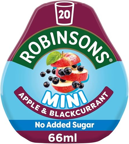 Robinsons Mini Apple & Blackcurrant On-The-Go Squash 66ml (Pack of 6)