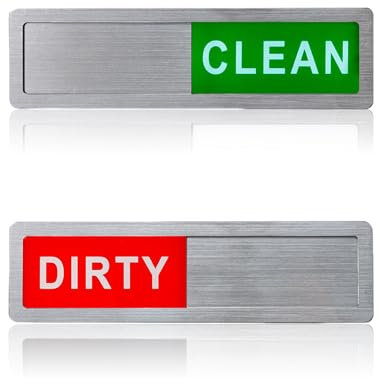 GlamRays Dirty Clean Dishwasher Magnet, Dishwasher Sign Clean Dirty Magnet Dishwasher (Red-Green Label)