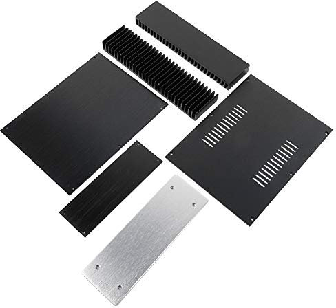 Hyuduo Aluminum Alloy Amplifier Enclosure for Audio Video Equipment with Easy Installation, Electromagnetic Shielding Chassis for Television