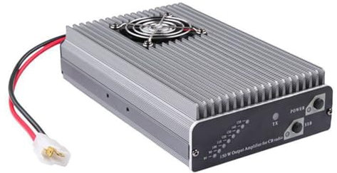 Luobannm CB-27 Radio Amplificatore CB Amplificatore A Onde Corte Alta Potenza 150W Gamma 3KM-5KM Grigio