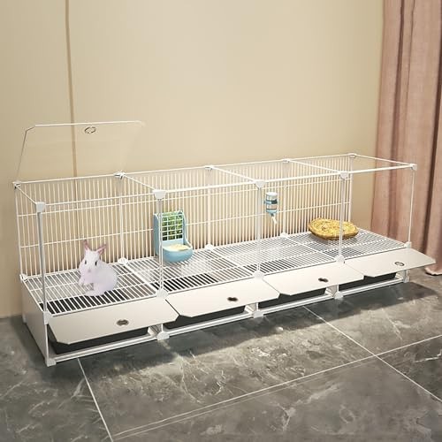 Indoor Kaninchenstall - Extra großer Hasenkäfig Kleintiergehege für Frettchen und Igel