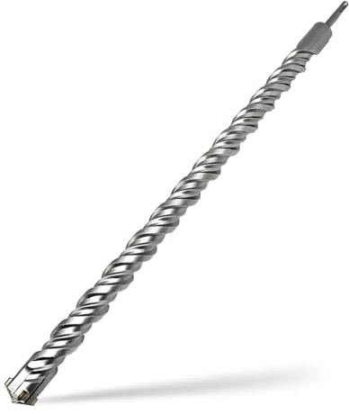 Foret SDS Plus 30mm x 400mm,avec 4 taillants en carbure et double vis,pour pierre naturelle,béton