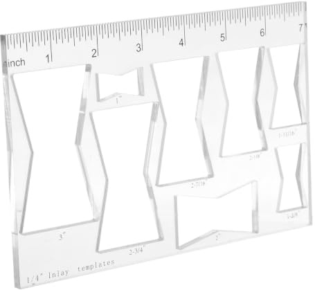 SECFOU Acrylic Inlay Template Bowtie Router Jig 8 in 1, Motivi a Farfalla, Guida per Router per Principianti e Appassionati di Falegnameria, per Taglio Preciso