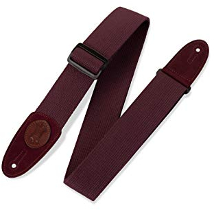 Levy's Leathers Signature Cotton Series Gitarrengurt aus Baumwolle | Breite 5 cm | Burgunderrot | (MSSC8-BRG)