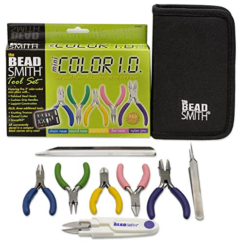 Beadsmith Beadsmith Mini Colour ID Tool kit - 8 Piece Pliers Set