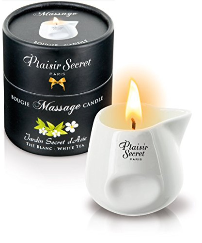 Plaisirs Secrets Fremdlabel Massage Candle White Tea, 80 ml