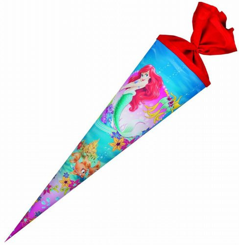 Nestler 5705332 - Schultüte Arielle Meereszauber, 70 cm, rund, Filzverschluss
