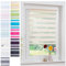 Liedeco® Duo Rollo Klemmfix - 100 x 160 cm apricot/transparent lichtdurchlässig Blickdicht und stufenlos verstellbar/leichte Innen-Montage ohne Bohren mit Klemmträger / 123 montiert