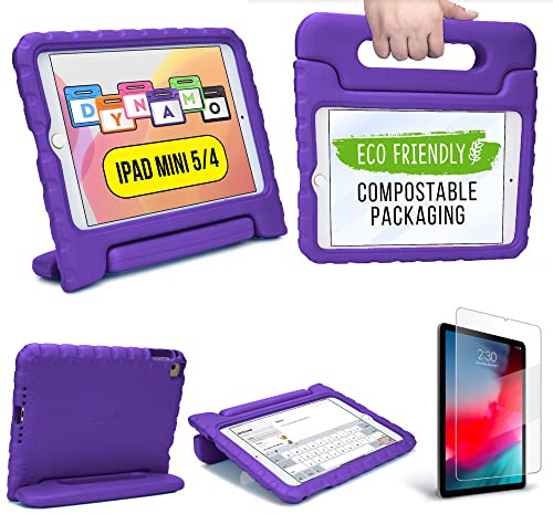 Official Cooper Dynamo Kids Case for iPad Mini 5 (5th Generation, 2019), iPad Mini 4 (2015) | Rugged Foam, Magic Handle, Built-in Stand, Eco-Mailer