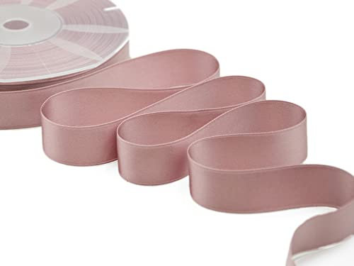 Furlanis - Nastro Doppio Raso, Tessuto Italiano - Rosa Antico, 25 mm x 50 m