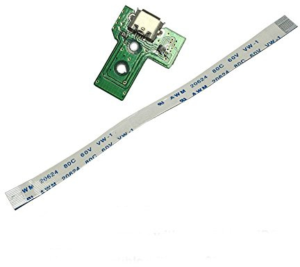 USB-Ladeanschluss, JDS-030, für Sony Playstation 4 PS4 Controller der 3. Generation mit 12-poligem Kabel