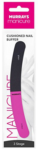 Murrays Manicure Curved 3-Way Cushioned Nail Buffer, 18 cm