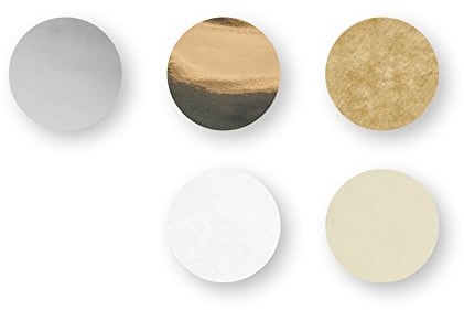 Rayher Hobby Konfetti, 2 cm ø, 30 g, Silber/Gold/Creme/Weiß, Seidenpapier und Gold-/Silberfolie, Partydeko, Tischdeko, Confetti, Füllung für Bubble Ballons, 87099000