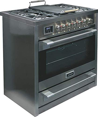 Kaiser HGE 93505 R Gas Elektro Standherd 90cm/ Range Cooker/ 115L / Herd mit Gas Kochfeld/ 4,5 Kw WOK/Elektro Backofen /8 Funktionen/Selbstreinigung/Drehspieß/Erdgas/Flüssiggas/NEUHEIT 2019