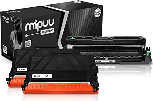 Mipuu 2X Toner + 1x Trommel kompatibel zu Brother TN-3480 DR-3400 Black für HL-L5100dn MFC-L5750dw DCP-L5500dn MFC-L5700dn HL-L5200dw HL-L6300dw