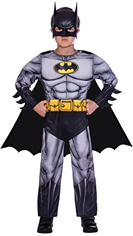amscan (PKT) (Fix 3/3**(25) (9906058) Child Boys Batman Classic Costume (3-4yr) - (BL1238)