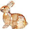 Lapin en cristal - Figurine de collection mignonne - Cadeau d'anniversaire - Décoration d'intérieur (doré)