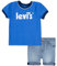 Levi's Lvb Ringer Tee And Short Set Bimbo, Blu Palazzo, 9 Mesi