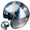 M/E /E Discokugel-Hüte mit einziehbarem Visier, Disco-Dekor-Helme mit einziehbarem Visier, Glitter Mirror Glass Disco Helme, atemberaubende Disco Ball Helme für DJ Club Stage Bar Dance